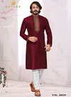 Maroon Colour Outluk vol 28 Stylish Fancy Designer Party And Function Wear Art Silk Kurta Churidar Pajama Redymade Collection 28004